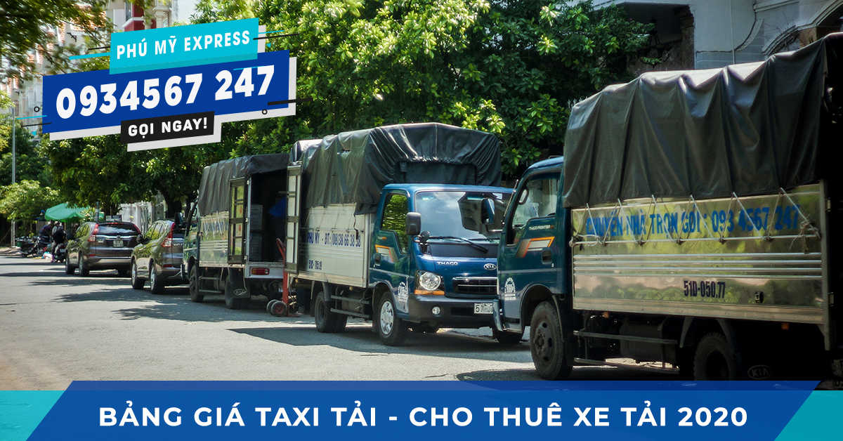 bang gia taxi tai cho thue xe tai tphcm